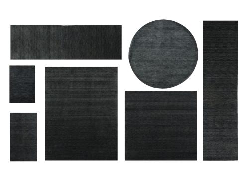 Charcoal Solid Gabbeh Modern Rug in All Size