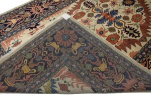 Ivory Vintage Geometric Floral 8X12 Mahal Persian original Rug