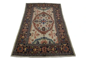 Ivory Vintage Geometric Floral 8X12 Mahal Persian original Rug