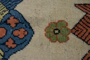 Ivory Vintage Geometric Floral 8X12 Mahal Persian original Rug