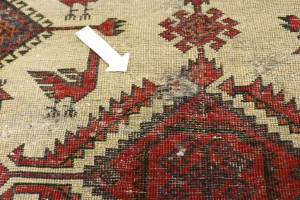 Beige Semi Antique Tribal 3X6 Balouch Hamedan Persian Rug