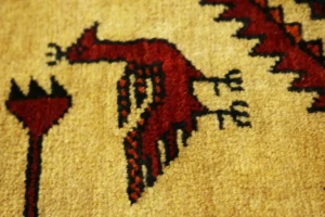 Beige Semi Antique Tribal 3X6 Balouch Hamedan Persian Rug