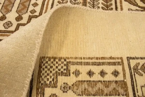 Semi Antique Beige Pictorial 6X9 Ferdos Persian Rug