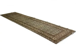 Semi Antique Tribal 4X15 Nahavand Persian Runner Rug