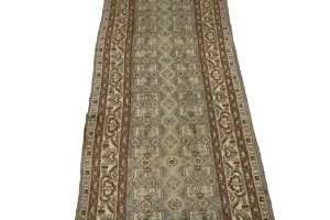 Semi Antique Tribal 4X15 Nahavand Persian Runner Rug