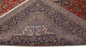 Vintage Red Traditional 10X13 Kashan Persian Rug
