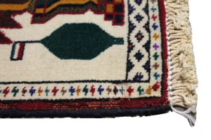 Ivory Tribal 1X1 Balouch Persian Square Rug