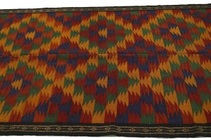 Vintage Tribal 4X12 Kelim Ghashghaie  Persian Runner Rug