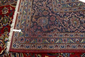 Vintage Red Traditional 10X13'5 Kashan Ghotbi Persian Rug