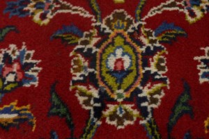 Vintage Red Traditional 10X13'5 Kashan Ghotbi Persian Rug