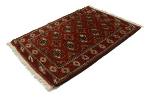 Red Tribal 3'5X5 Turkoman Persian Rug