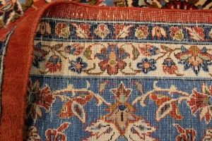 Semi Antique Orange-red Classic 9X13 Najafabad Persian Rug