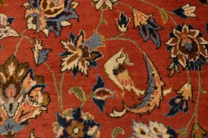 Semi Antique Orange-red Classic 9X13 Najafabad Persian Rug