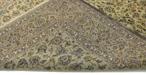 Beige Vintage Traditional 9X13 Kashan Persian Oriental Rug
