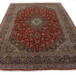Semi Antique Red Traditional 10X14'5 Kashan Persian Rug