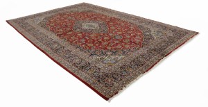 Semi Antique Red Traditional 10X14'5 Kashan Persian Rug