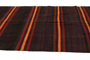 Semi Antique Multicolored Tribal 5X15 Kilim Persian Runner Rug