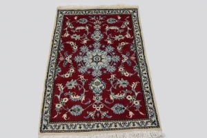 Red Traditional 3X5 Nain Persian Rug
