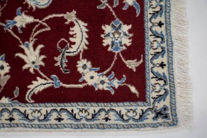 Red Traditional 3X5 Nain Kashmar Persian Rug