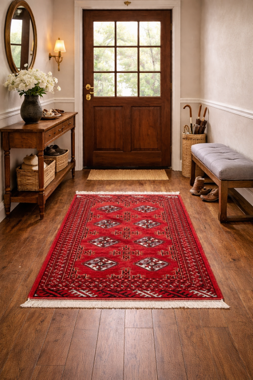 Red Tribal 3' x 5' Turkoman Persian Rug