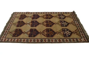 Khaki Tribal 4X7 Ghoochan Persian Rug