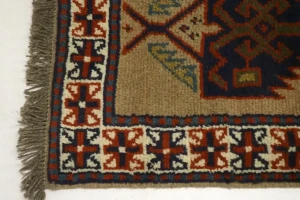 Khaki Tribal 4X7 Ghoochan Persian Rug