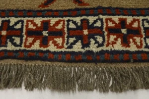 Khaki Tribal 4X7 Ghoochan Persian Rug