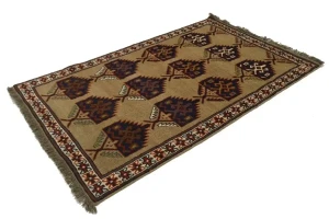 Khaki Tribal 4X7 Ghoochan Persian Rug