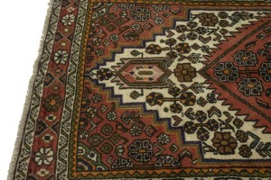 Semi Antique Tribal 3'8X6'5 Hamedan Persian Rug