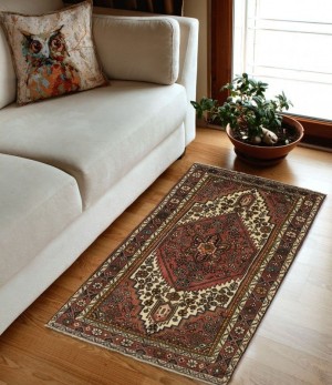 Semi Antique Tribal 3'8X6'5 Hamedan Persian Rug