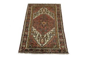 Semi Antique Tribal 3'8X6'5 Hamedan Persian Rug