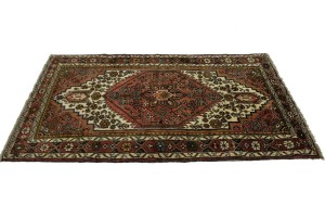 Semi Antique Tribal 3'8X6'5 Hamedan Persian Rug