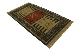 Multicolored Tribal 3X6 Sumak Herati Persian Rug