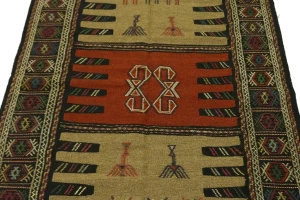Multicolored Tribal 3X6 Sumak Herati Persian Rug