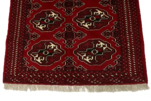 Scarlet Red Tribal 3X5 Turkoman Ghoochan Persian Rug