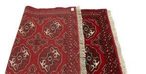 Scarlet Red Tribal 3X5 Turkoman Ghoochan Persian Rug