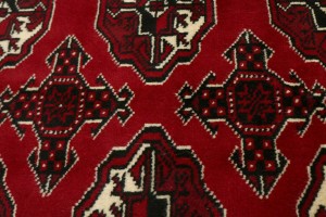 Scarlet Red Tribal 3X5 Turkoman Ghoochan Persian Rug