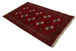 Red Tribal 3X5 Turkoman Ghoochan Persian Oriental Rug