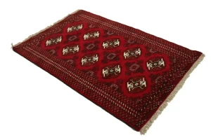 Red Tribal 3X5 Turkoman Ghoochan Persian Oriental Rug