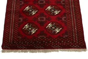 Red Tribal 3X5 Turkoman Ghoochan Persian Oriental Rug