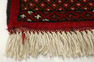 Scarlet Red Tribal 3X5 Turkoman Ghoochan Persian Rug