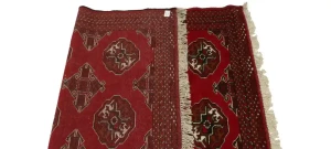 Scarlet Red Tribal 3X5 Turkoman Ghoochan Persian Rug