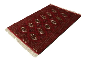 Red Tribal 3X5 Turkoman Persian Rug