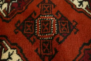 Scarlet Red Tribal 4X6 Turkoman Persian Rug
