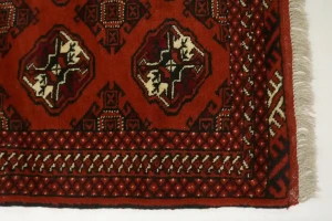Scarlet Red Tribal 4X6 Turkoman Persian Rug