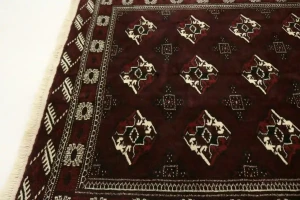 Burgundy Tribal 5X7 Turkoman Persian Oriental Rug