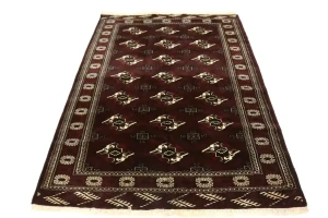 Burgundy Tribal 5X7 Turkoman Persian Oriental Rug