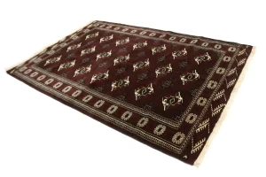 Burgundy Tribal 5X7 Turkoman Persian Oriental Rug