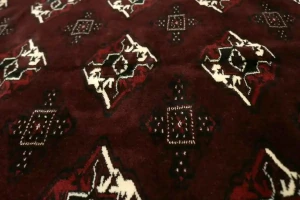 Burgundy Tribal 5X7 Turkoman Persian Oriental Rug