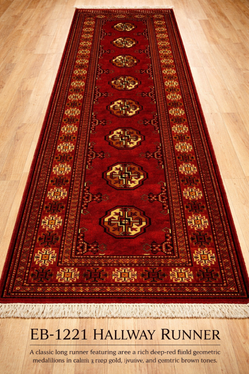 2'6 X 9'9 Red Hand Knotted Turkoman Persian Wool Runner Rug